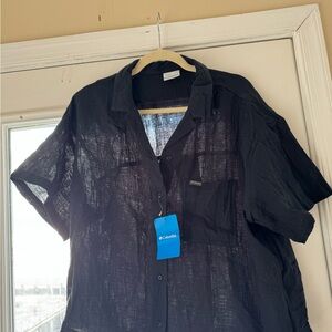 NWT Columbia Cotton Gauze Button Down